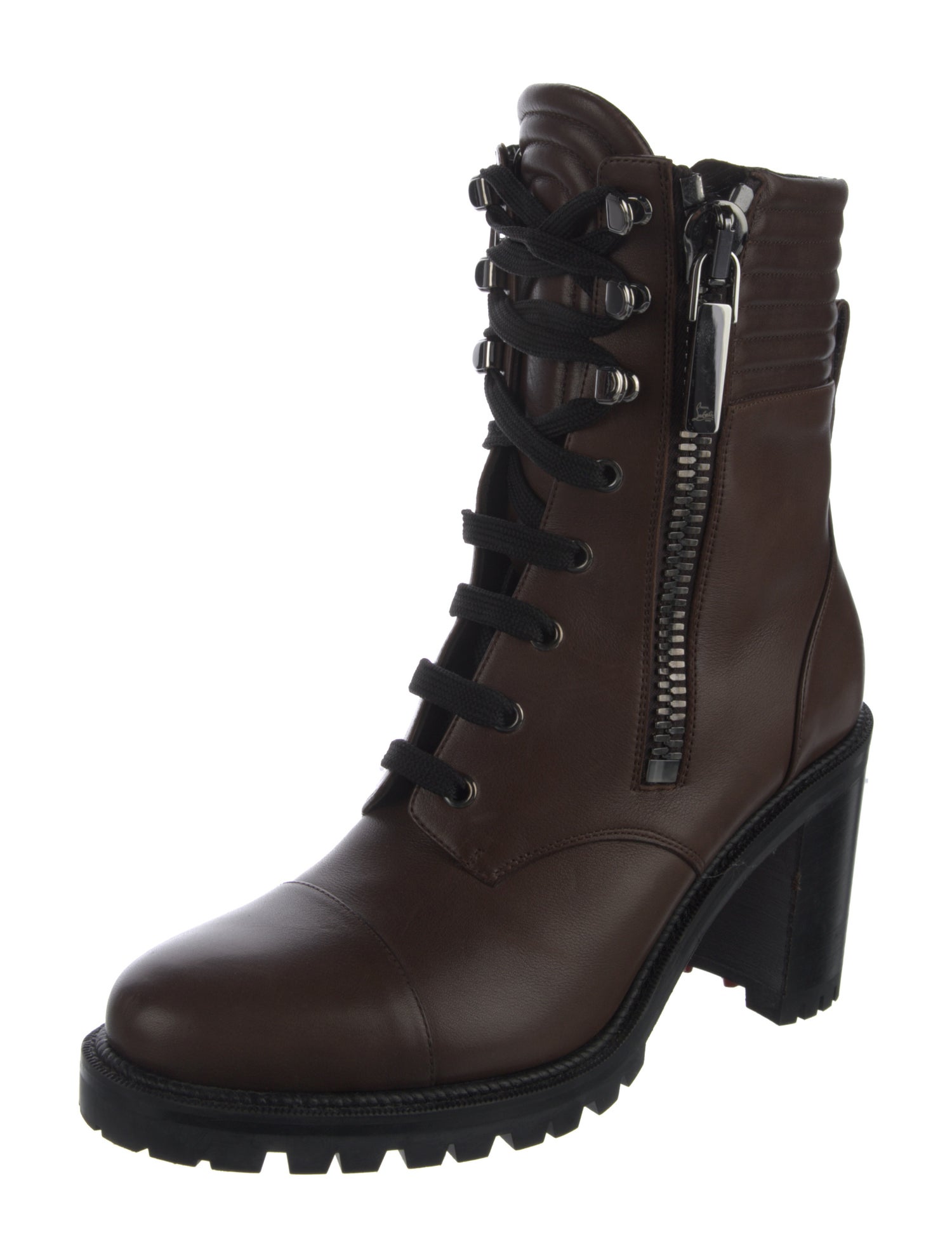 Christian Louboutin Leather Combat Boots