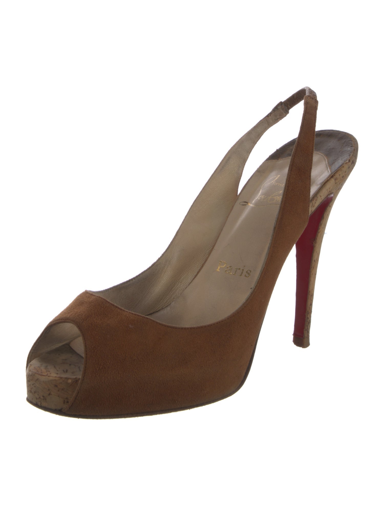 Christian Louboutin Suede Slingback Pumps