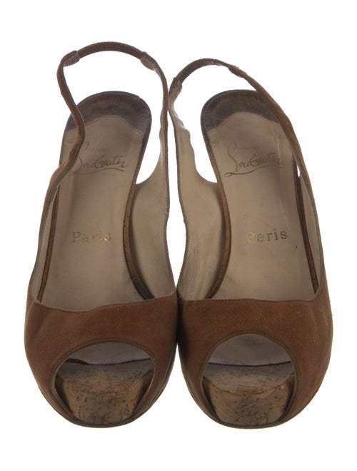 Christian Louboutin Suede Slingback Pumps