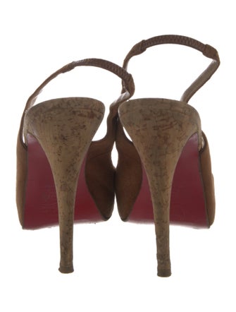 Christian Louboutin Suede Slingback Pumps