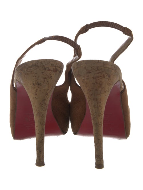 Christian Louboutin Suede Slingback Pumps