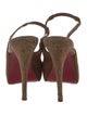 Christian Louboutin Suede Slingback Pumps