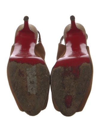 Christian Louboutin Suede Slingback Pumps