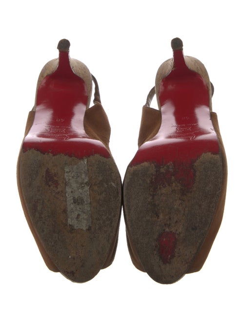 Christian Louboutin Suede Slingback Pumps