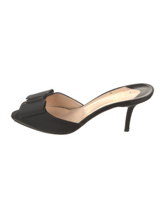 Christian Louboutin Spike Accents Satin Mules