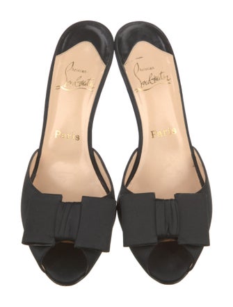 Christian Louboutin Spike Accents Satin Mules