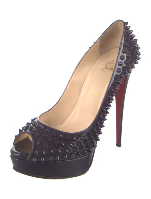 Christian Louboutin Spike Accents Patent Leather Pumps
