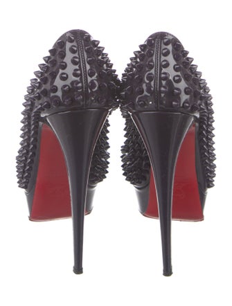 Christian Louboutin Spike Accents Patent Leather Pumps
