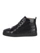 Christian Louboutin Spike Accents Patent Leather Sneakers