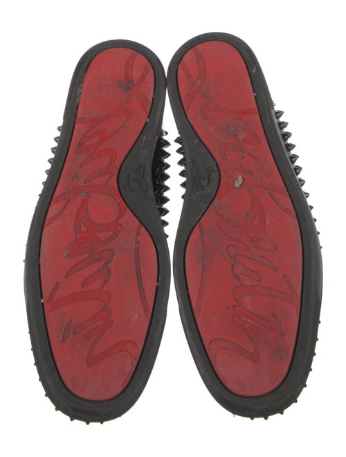 Christian Louboutin Spike Accents Patent Leather Sneakers