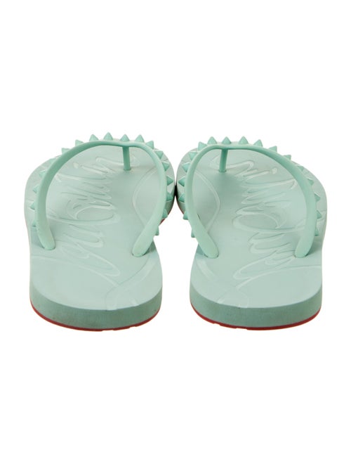 Christian Louboutin Spike Accents Rubber Flip Flops