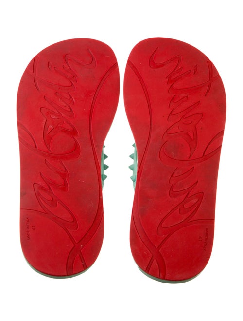 Christian Louboutin Spike Accents Rubber Flip Flops