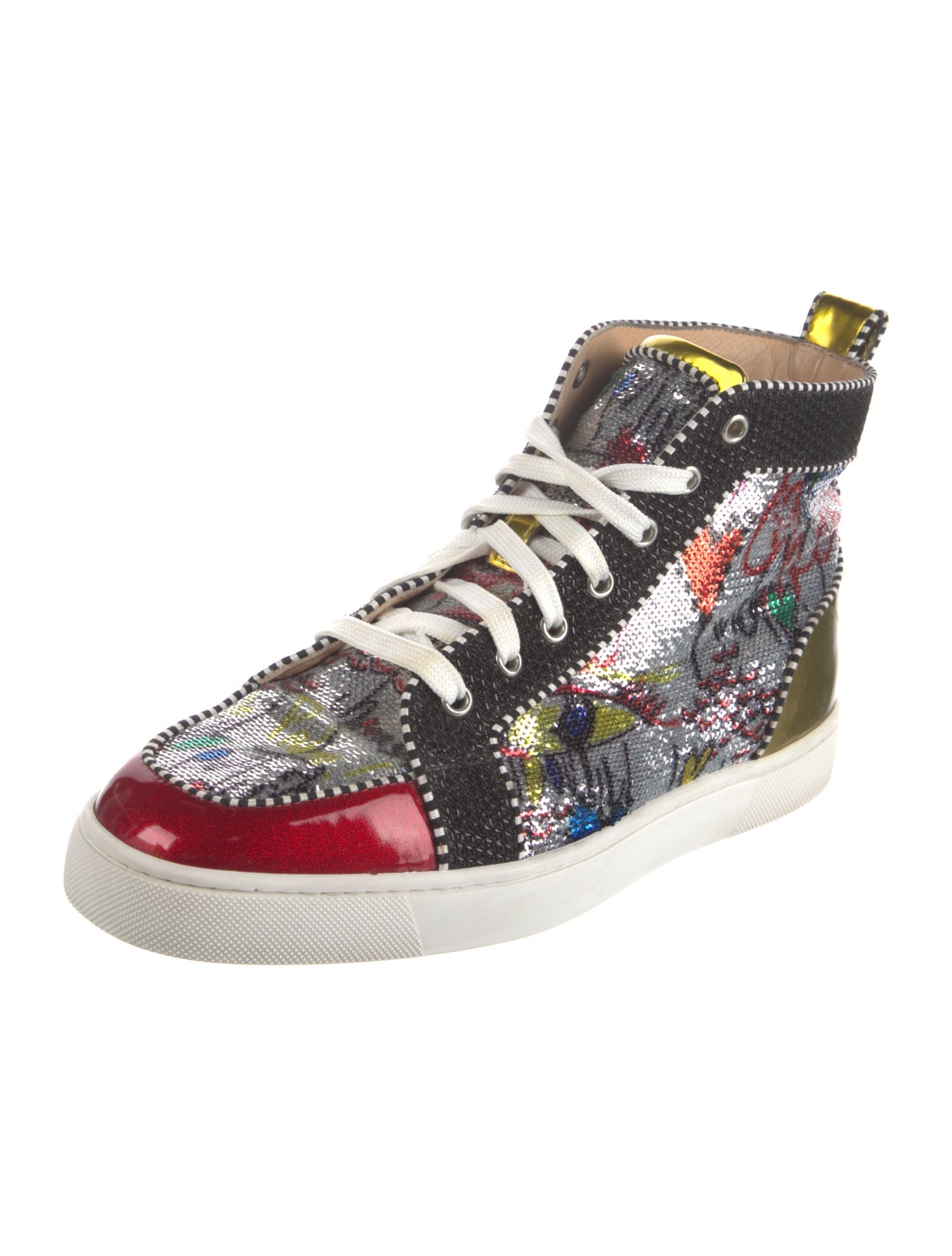 Christian Louboutin Sequins Printed Sneakers