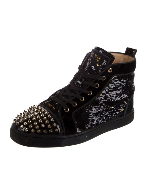 Christian Louboutin Spike Accents Sequins Sneakers