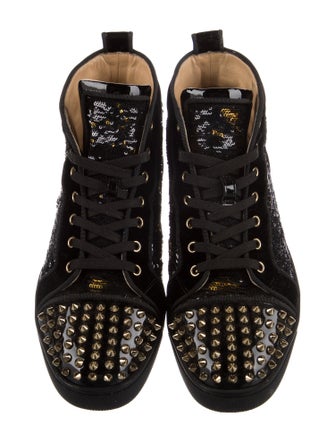 Christian Louboutin Spike Accents Sequins Sneakers