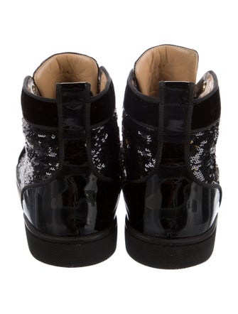 Christian Louboutin Spike Accents Sequins Sneakers