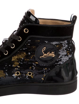 Christian Louboutin Spike Accents Sequins Sneakers