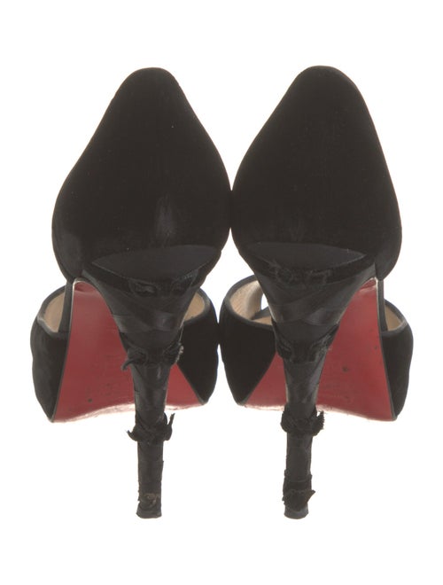 Christian Louboutin Velvet Bow Accents D'Orsay Pumps