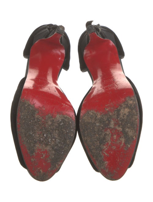 Christian Louboutin Velvet Bow Accents D'Orsay Pumps