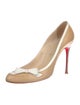 Christian Louboutin Leather Bow Accents Pumps