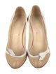 Christian Louboutin Leather Bow Accents Pumps