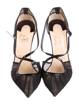 Christian Louboutin Suede T-Strap Pumps
