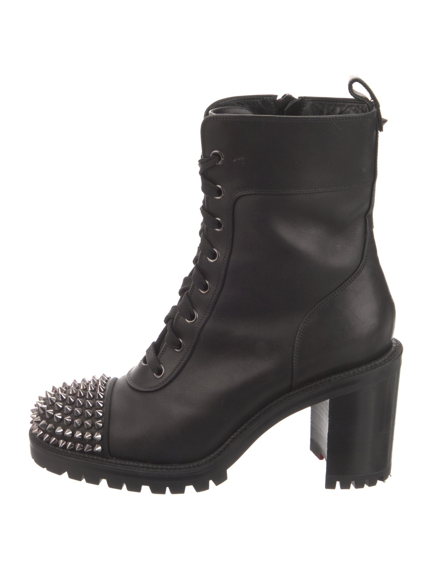 Christian Louboutin TS Croc Spike Accents Combat Boots