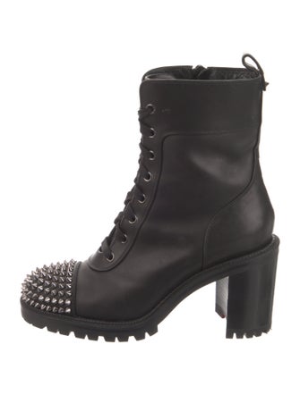 Christian Louboutin TS Croc Spike Accents Combat Boots