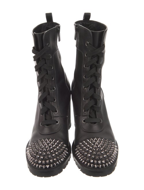 Christian Louboutin TS Croc Spike Accents Combat Boots