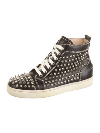 Christian Louboutin Spike Accents Leather Sneakers