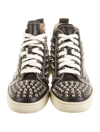 Christian Louboutin Spike Accents Leather Sneakers