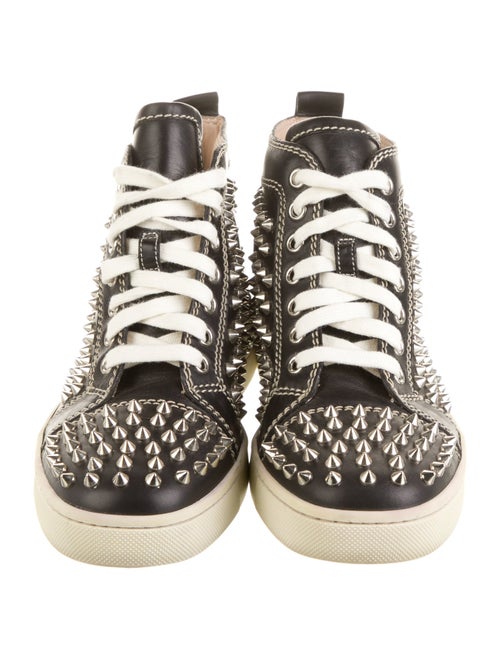 Christian Louboutin Spike Accents Leather Sneakers