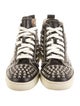 Christian Louboutin Spike Accents Leather Sneakers