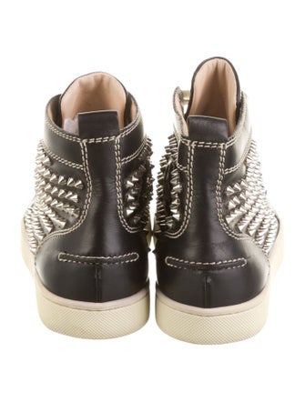 Christian Louboutin Spike Accents Leather Sneakers