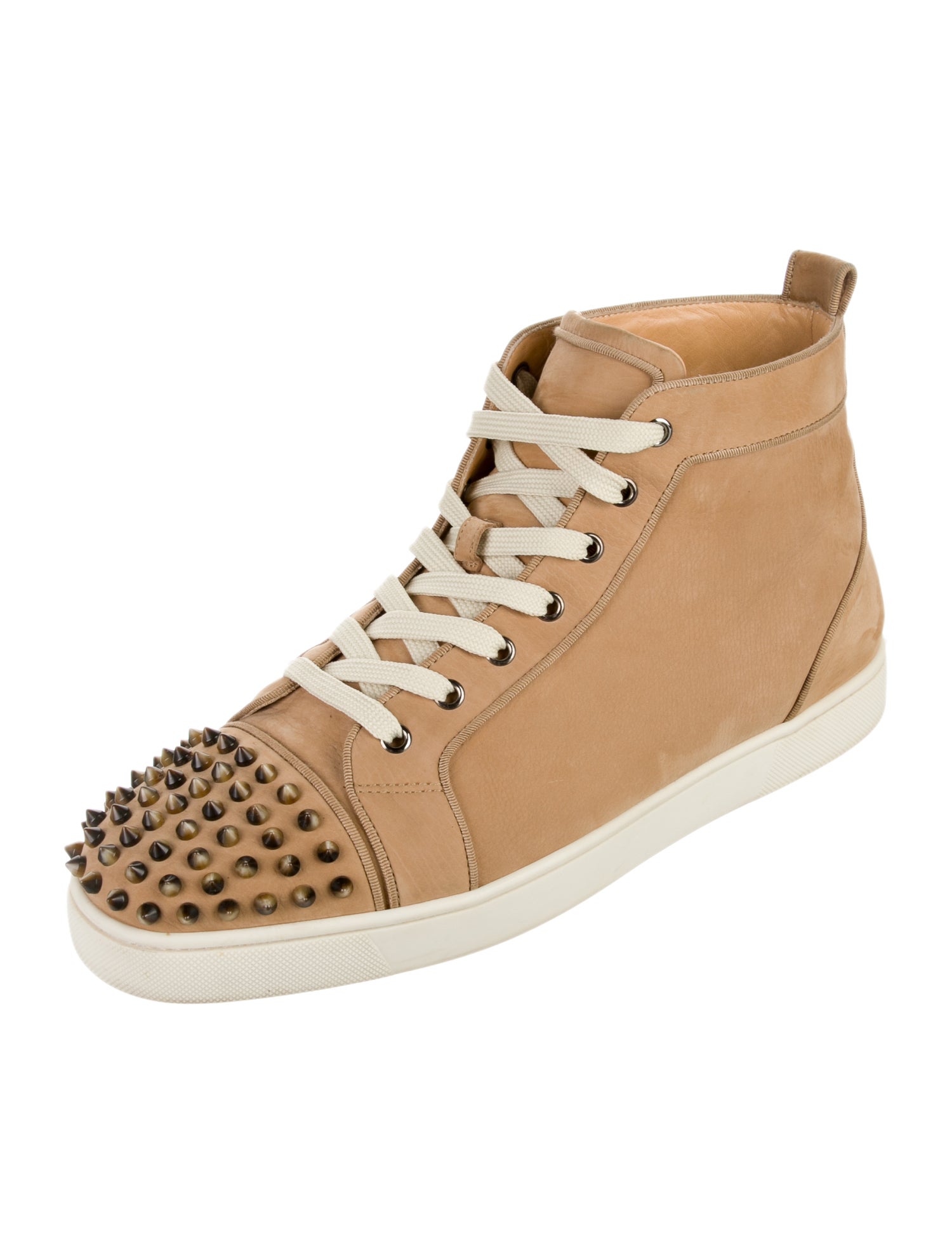 Christian Louboutin Spike Accents Suede Sneakers