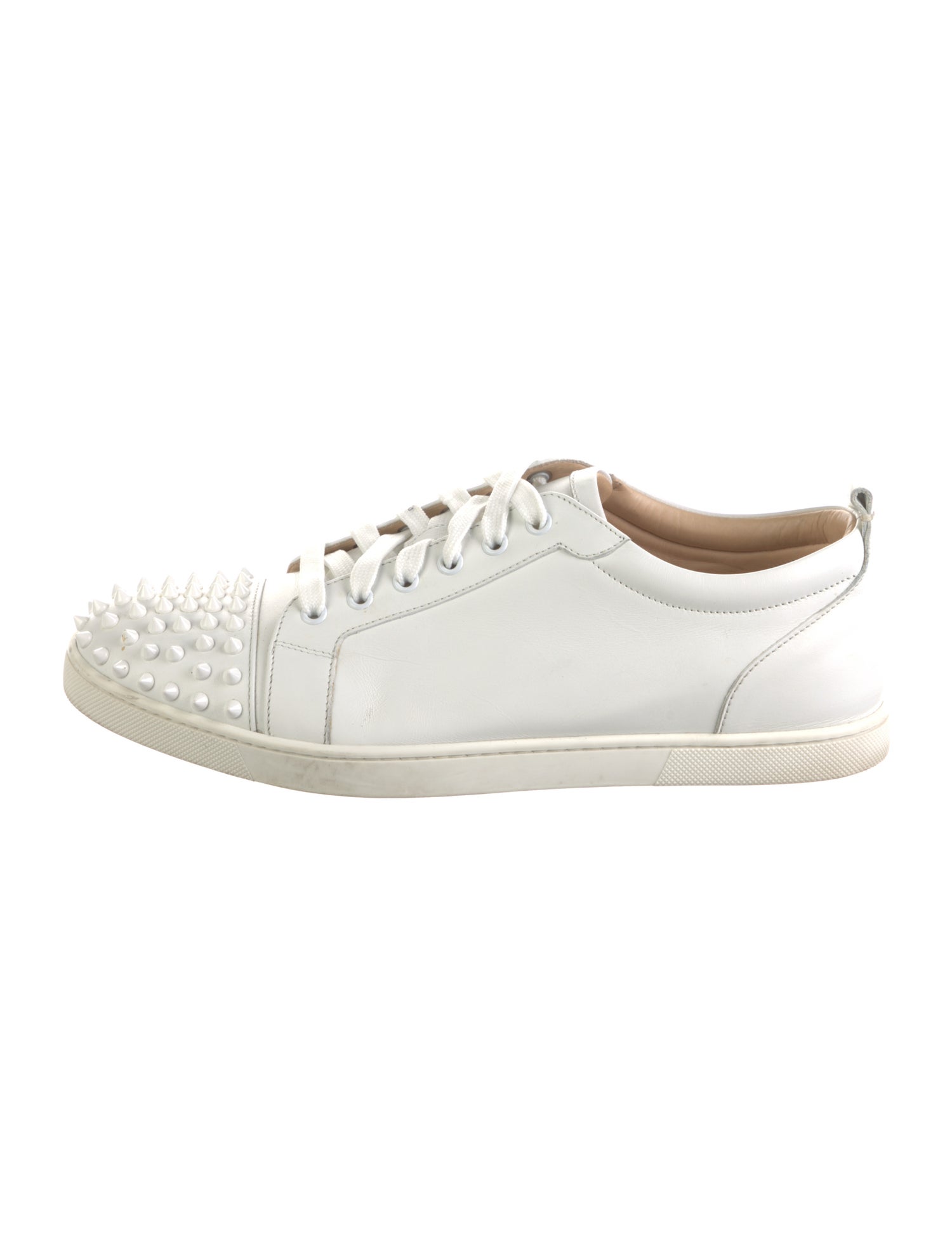 Christian Louboutin Spike Accents Leather Sneakers