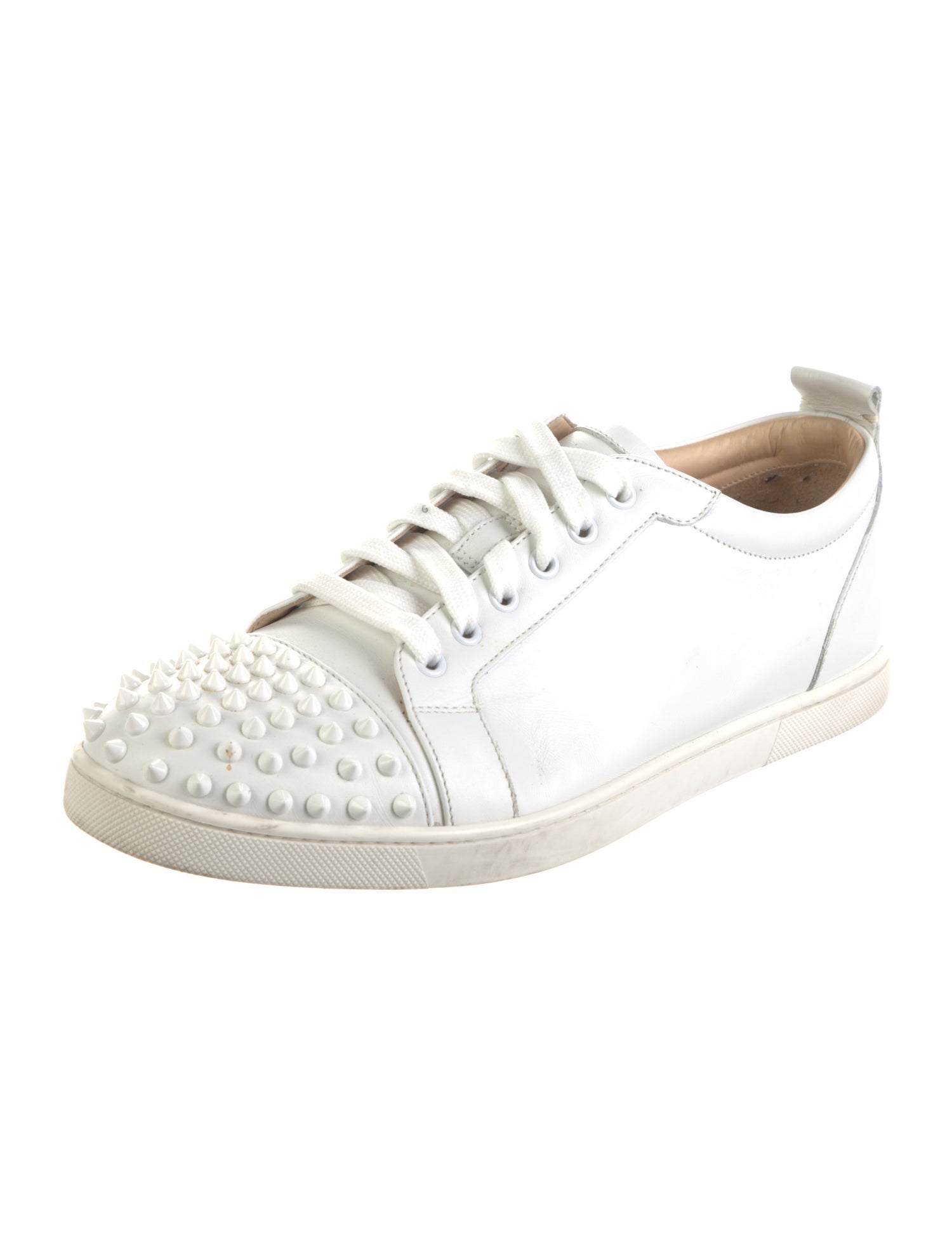 Christian Louboutin Spike Accents Leather Sneakers