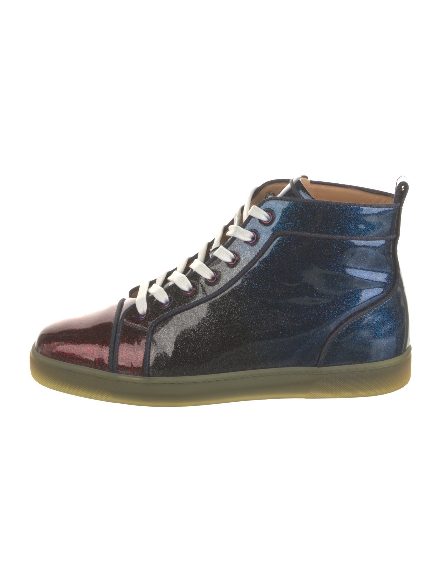 Christian Louboutin Patent Leather Printed Sneakers