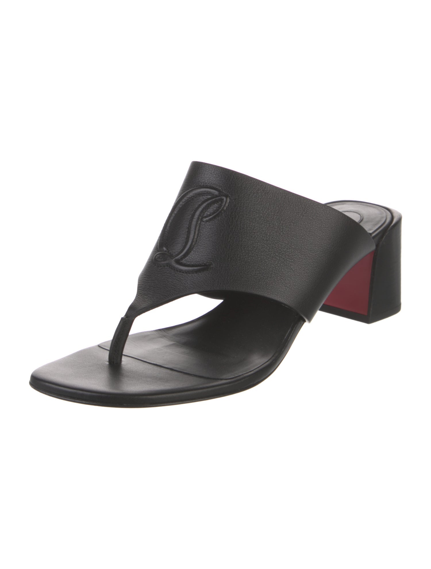 Christian Louboutin Tongamule Leather Slides