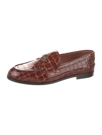 Christian Louboutin Embossed Leather Loafers