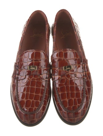 Christian Louboutin Embossed Leather Loafers