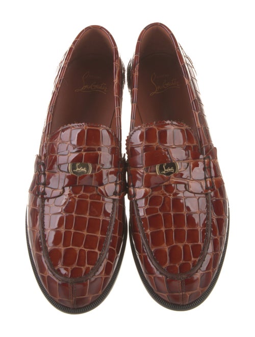 Christian Louboutin Embossed Leather Loafers
