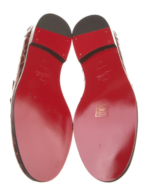Christian Louboutin Embossed Leather Loafers