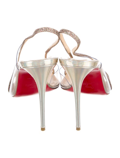 Christian Louboutin Glitter Glitter Accents Slingback Sandals