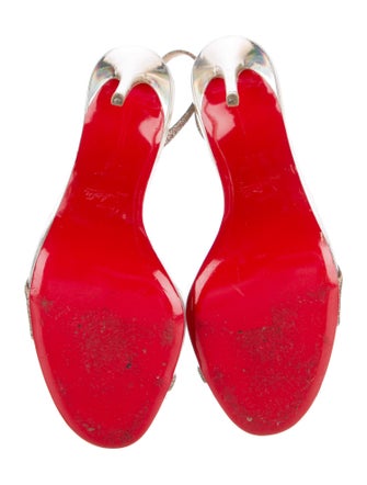 Christian Louboutin Glitter Glitter Accents Slingback Sandals