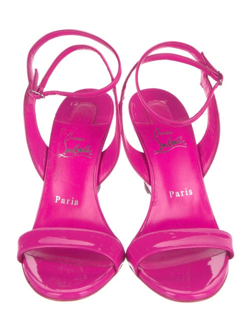 Christian Louboutin Patent Leather Slingback Sandals