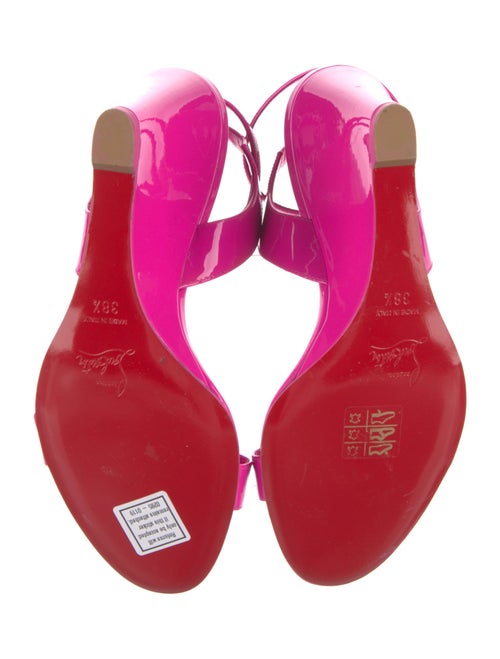 Christian Louboutin Patent Leather Slingback Sandals