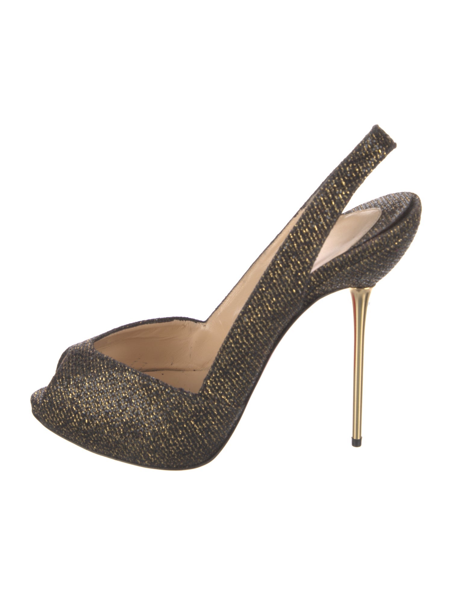 Christian Louboutin Glitter Slingback Pumps