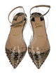 Christian Louboutin PVC Studded Accents Slingback Flats