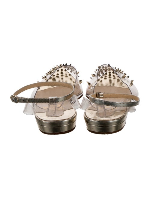 Christian Louboutin PVC Studded Accents Slingback Flats